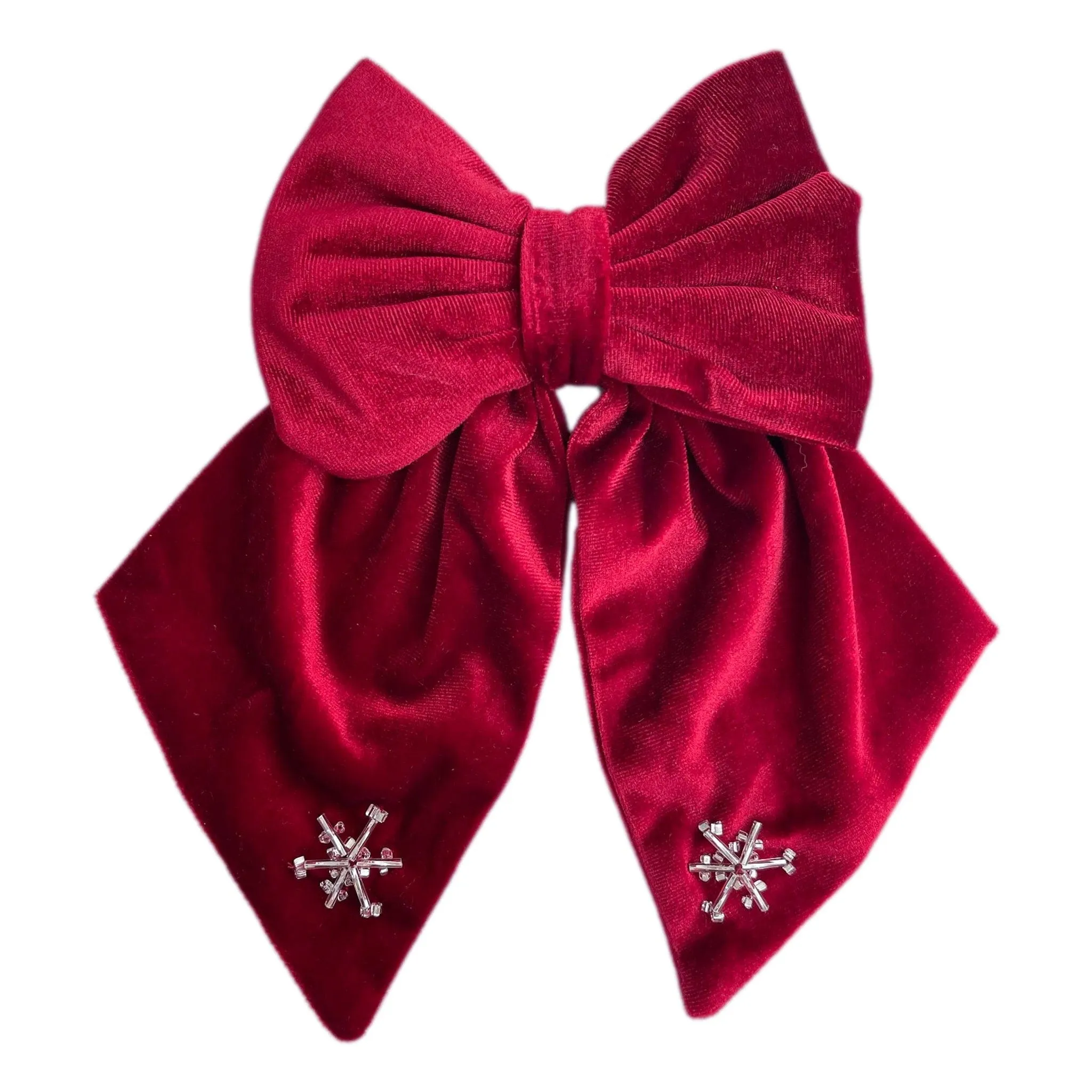 Holly Red Velvet Hair Bow