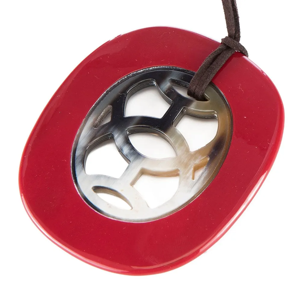 Horn Pendant With Lacquer