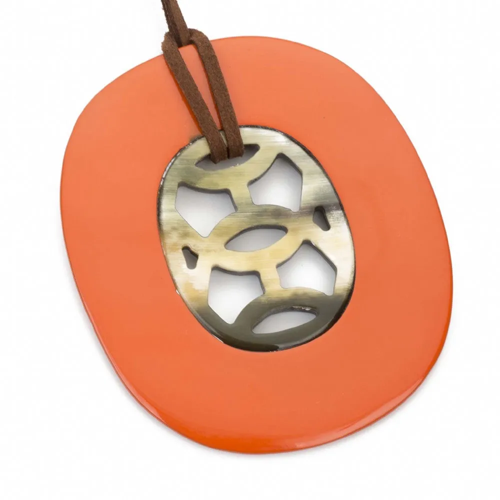 Horn Pendant With Lacquer