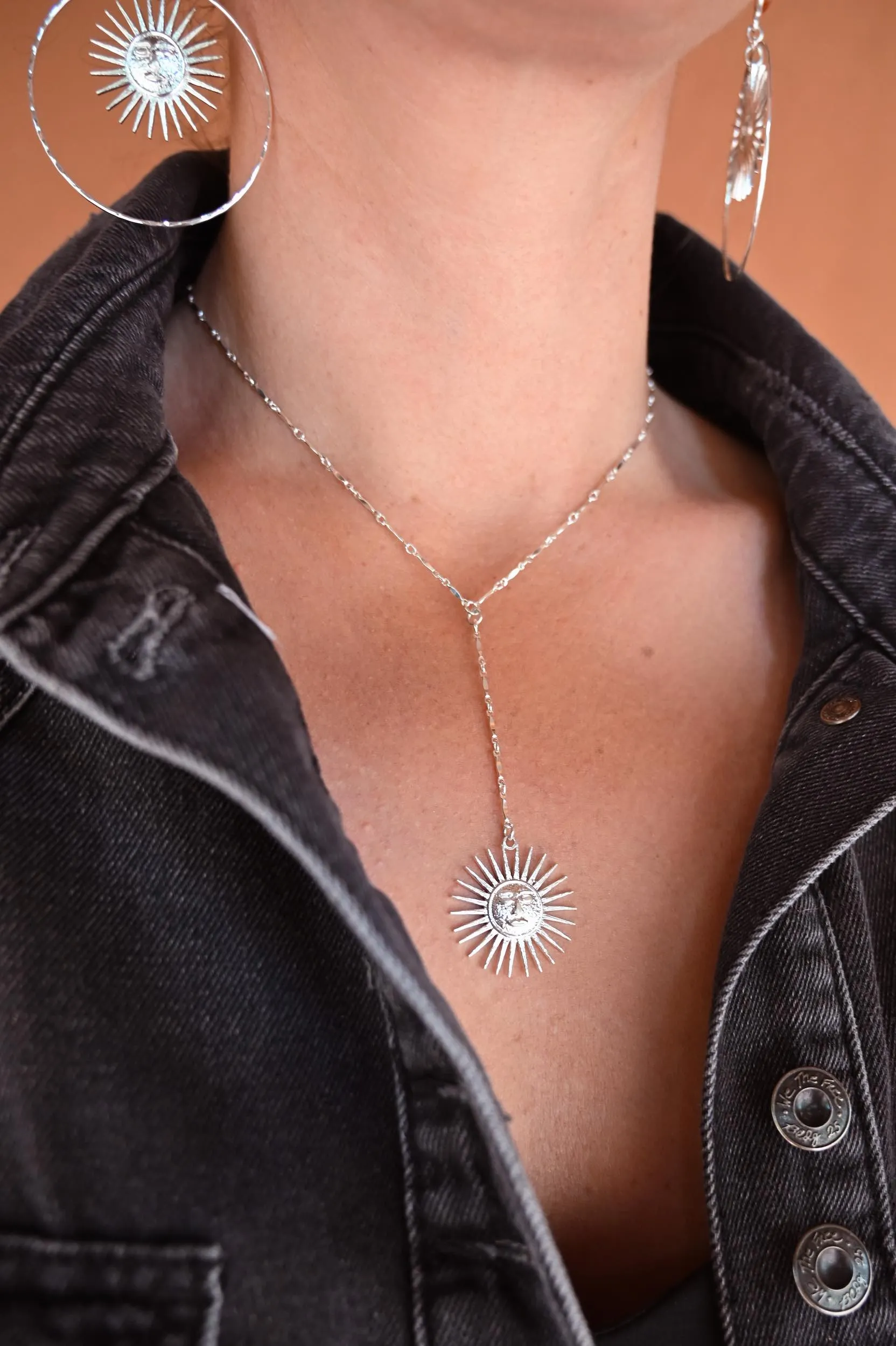 I Stand In My Light Sun Lariat Necklace