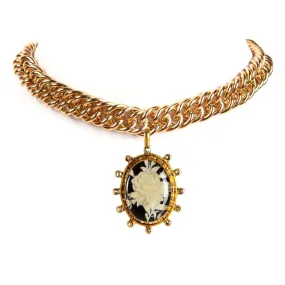 Iconic Chain Choker with Luxury Medallions