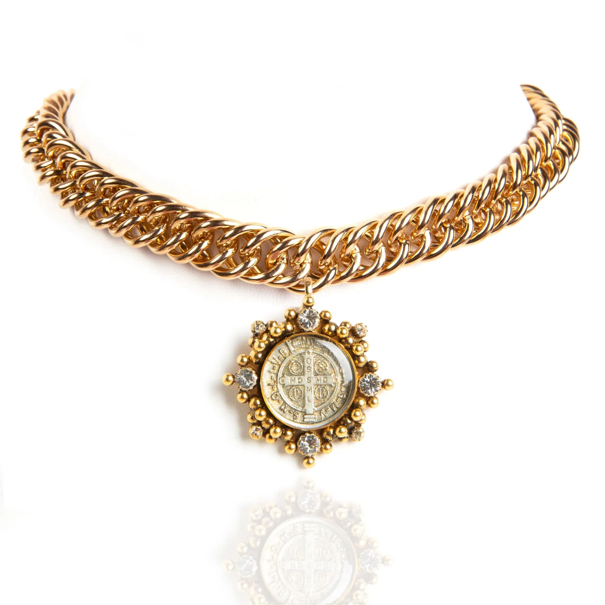 Iconic Chain Choker with Luxury Medallions