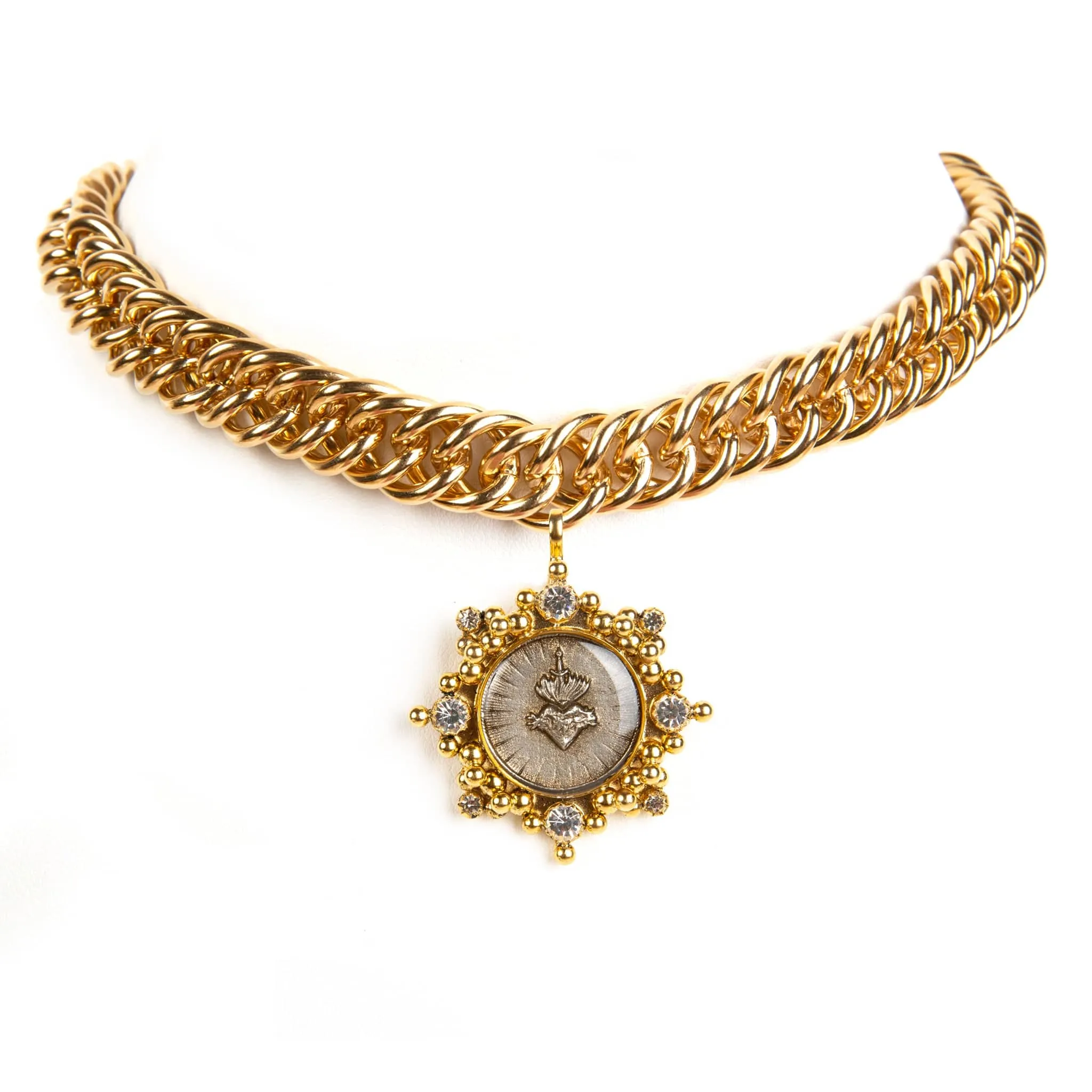 Iconic Chain Choker with Luxury Medallions