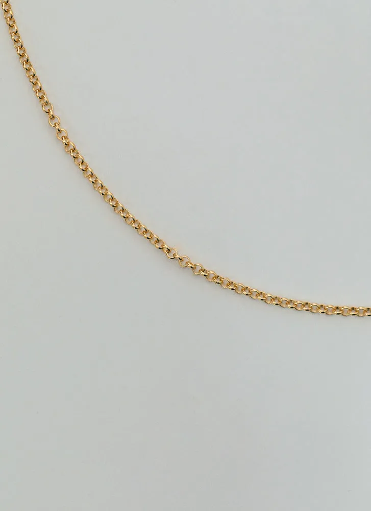 Jasseron 2.1mm necklace 14k gold