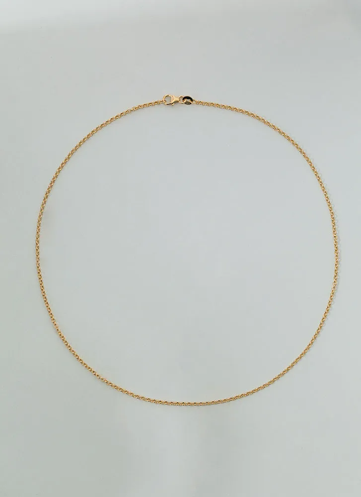 Jasseron 2.1mm necklace 14k gold