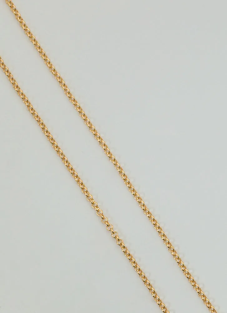 Jasseron 2.1mm necklace 14k gold