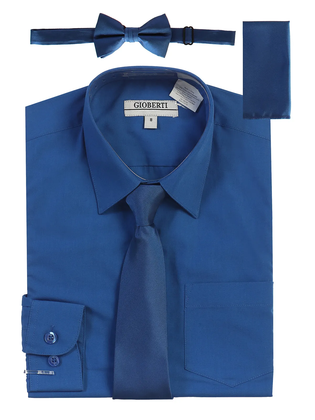 Kid's (2T-7) Shirt w/ Solid Tie Set