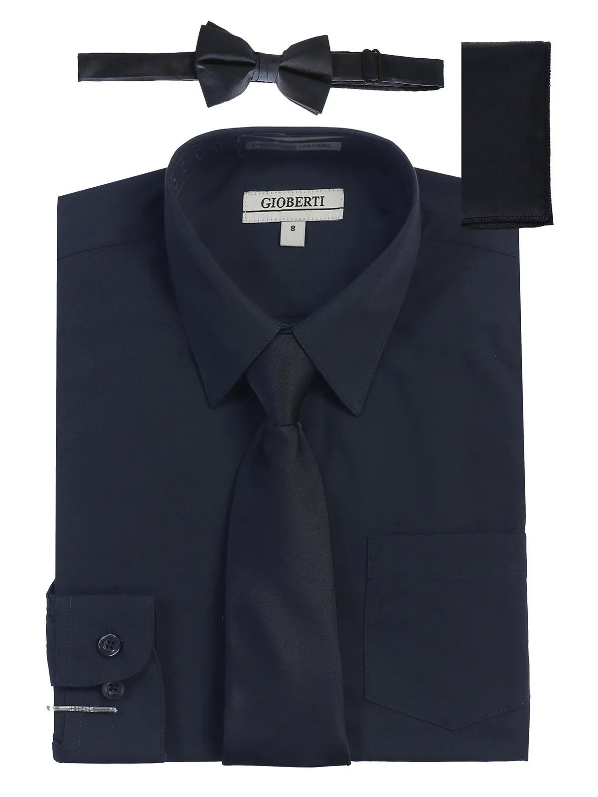 Kid's (2T-7) Shirt w/ Solid Tie Set