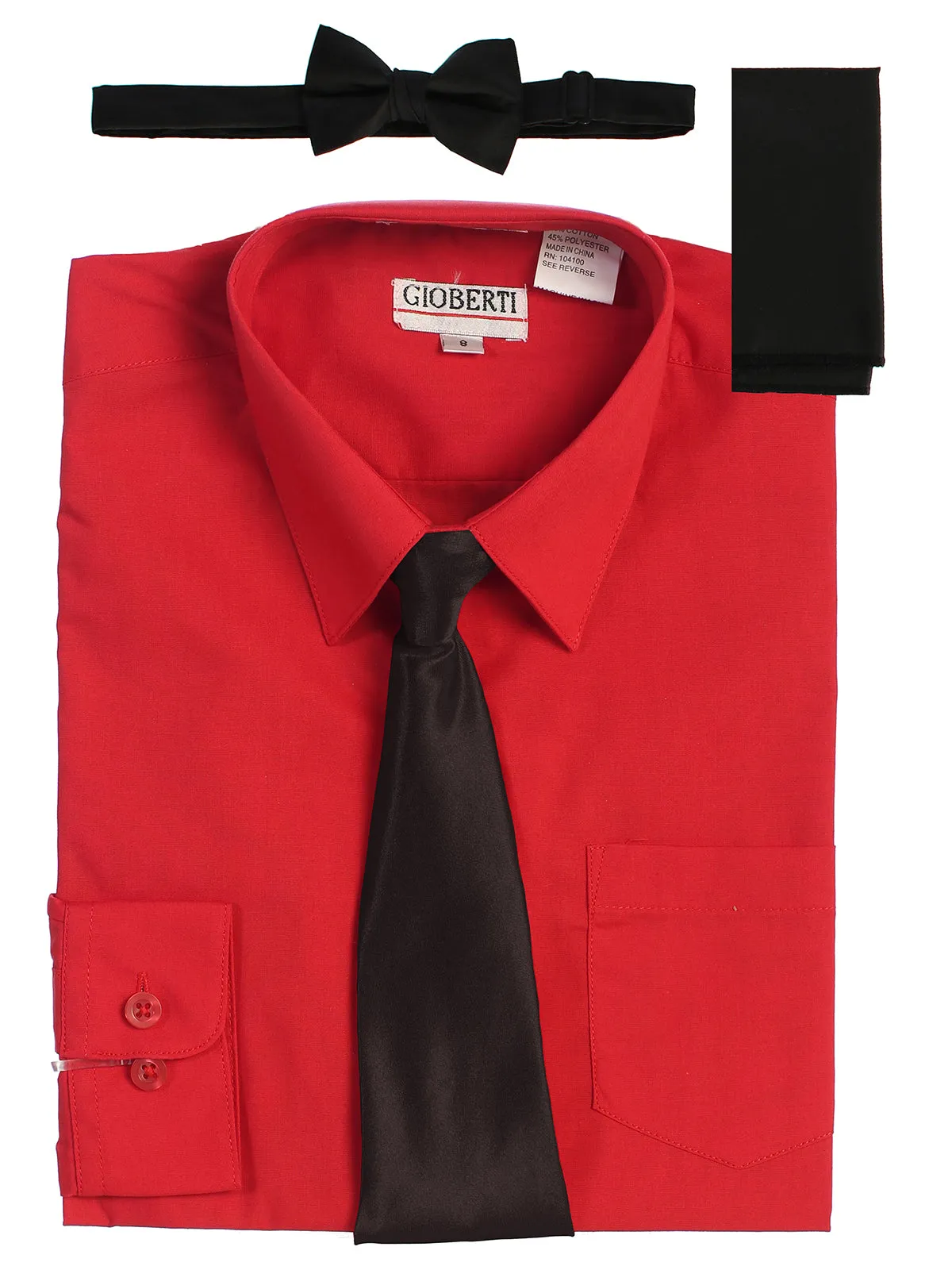 Kid's (2T-7) Shirt w/ Solid Tie Set