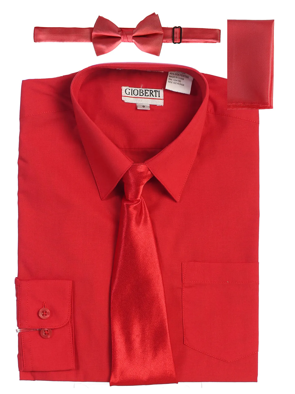 Kid's (2T-7) Shirt w/ Solid Tie Set