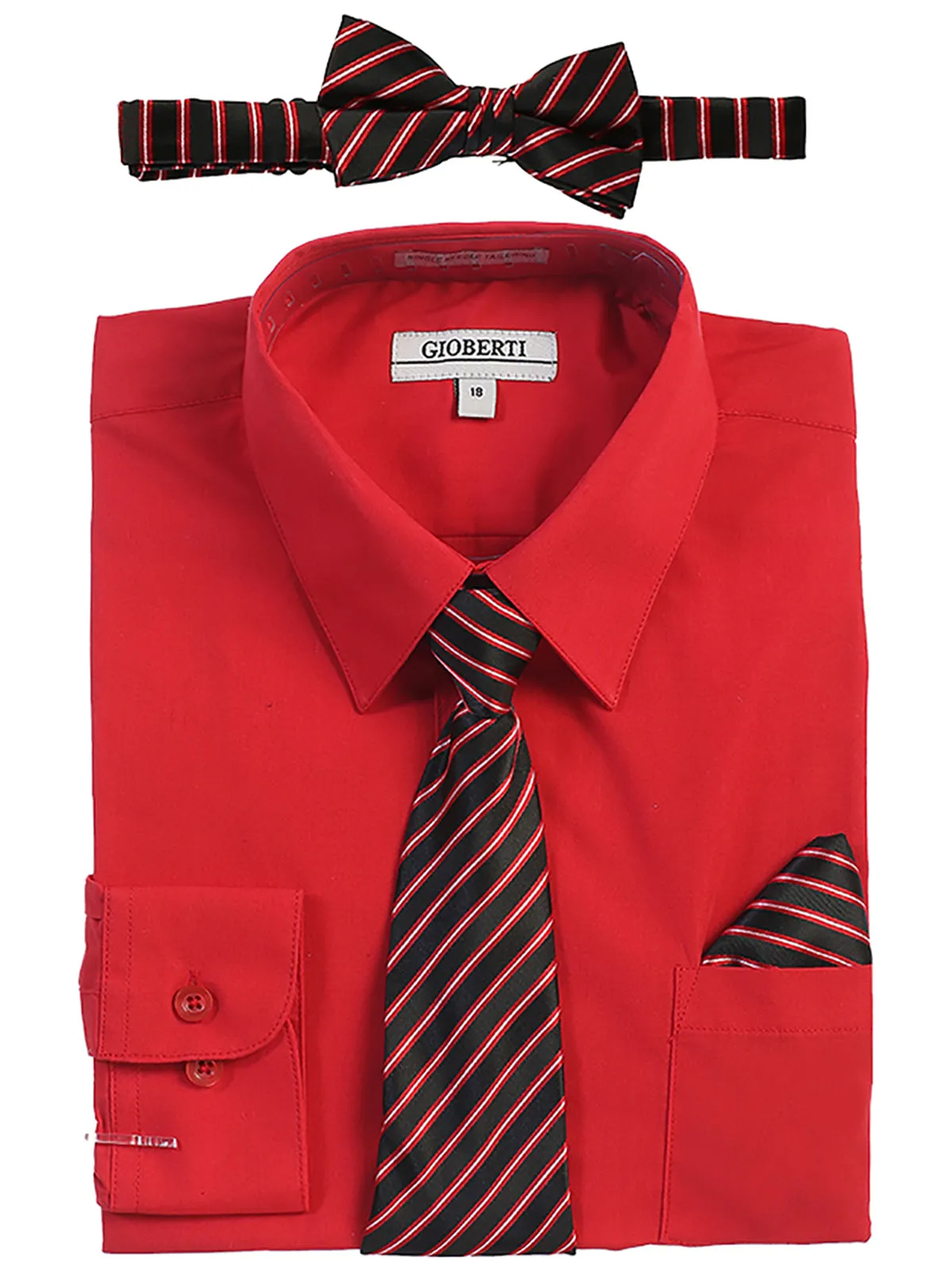 Kid's (2T-7) Shirt w/ Stripe Tie Set