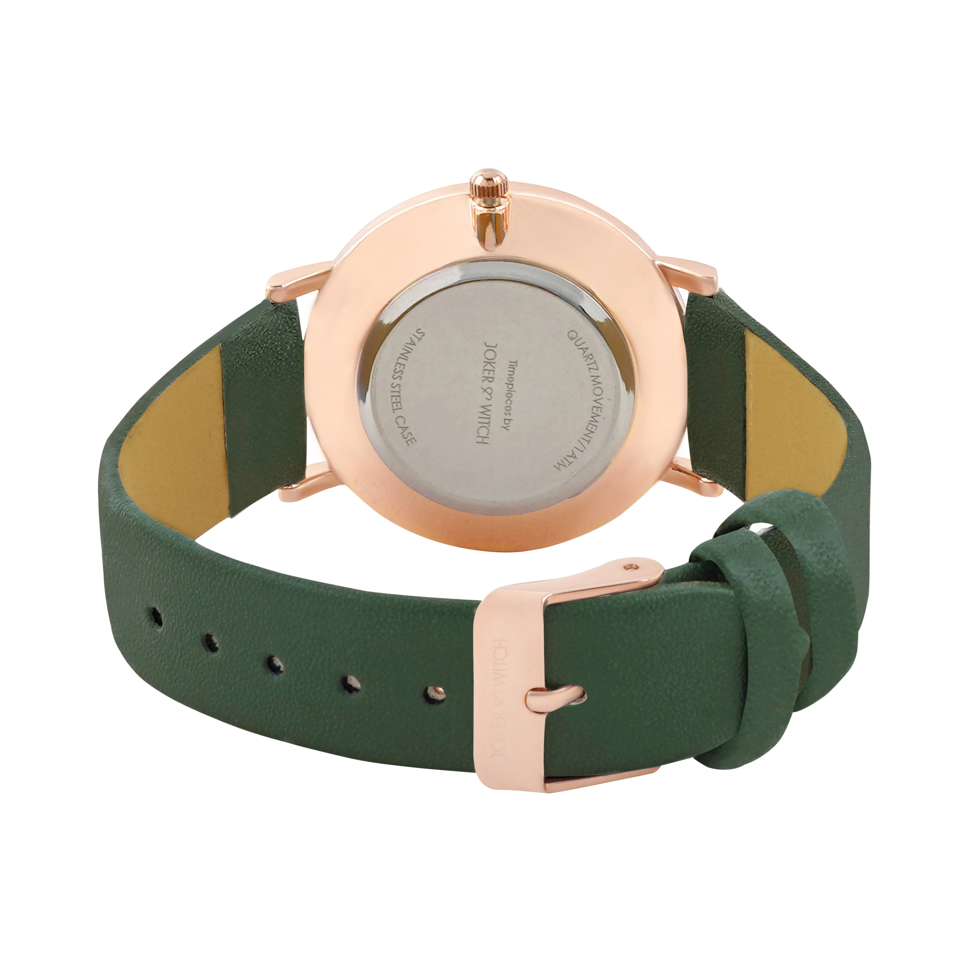 Leaf Bay Green PU Strap Watch