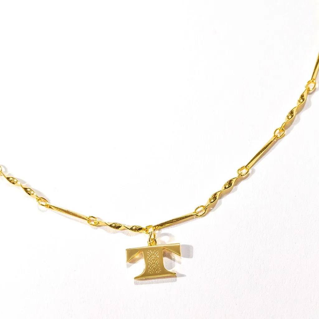 Letter Necklace (T) - Gold