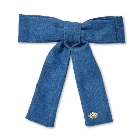 LIGHT DENIM ANTOINETTE  BOW BARRETTE