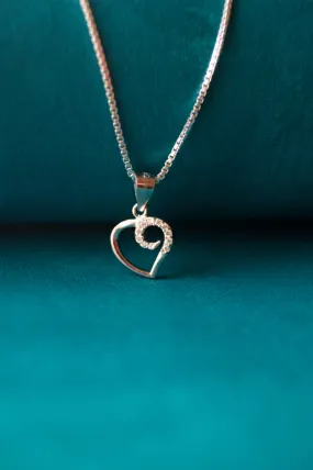 Love With A Twist Heart Sterling Silver Pendant