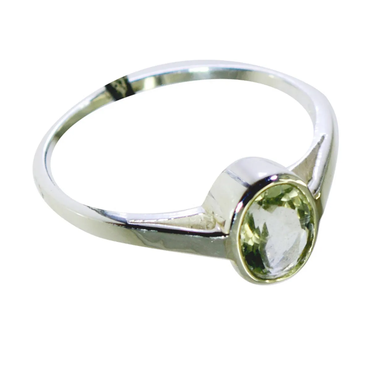 Lovesome Stone Green Amethyst Sterling Silver Ring Halloween Gift