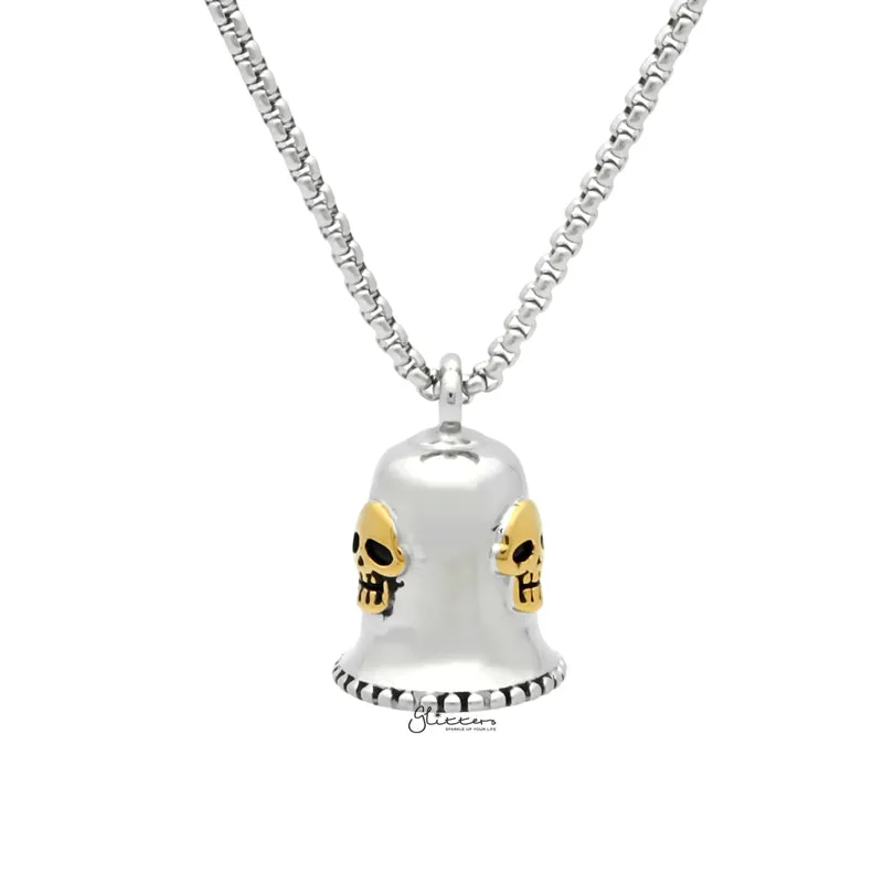 Lucky 13 Stainless Steel Bell Pendant - Gold