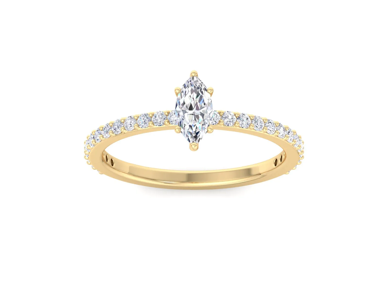 Marquise Cut Conflict Free Lab Diamond Halo Ring, Lab Grown Diamond Wedding Ring