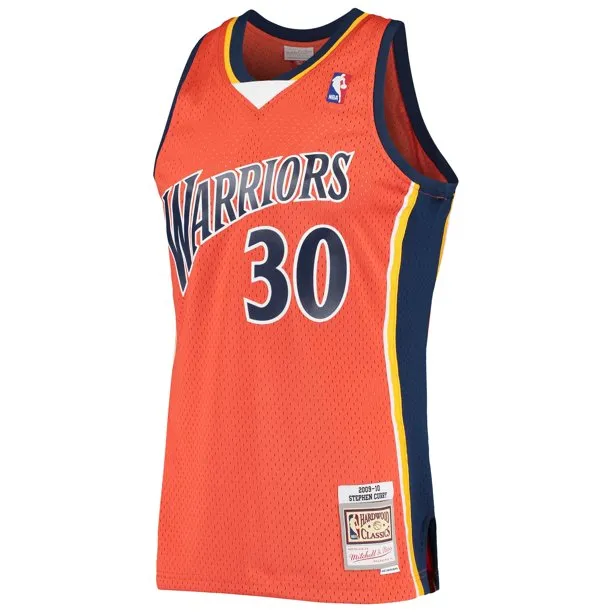 Men's Mitchell & Ness Stephen Curry Orange Golden State Warriors 2009-2010 Hardwood Classics Swingman Jersey