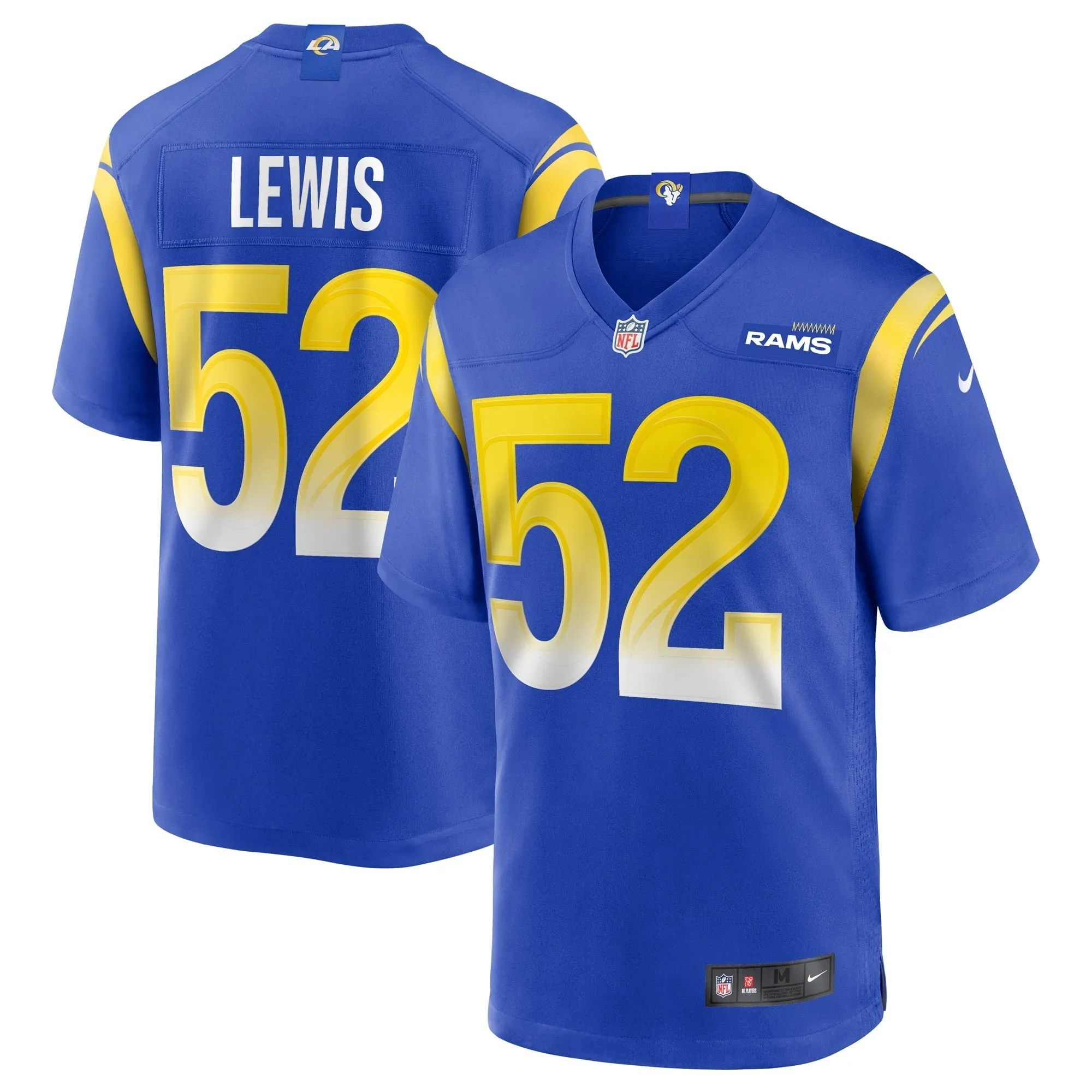 Men's Nike Terrell Lewis Royal Los Angeles Rams Game Jersey