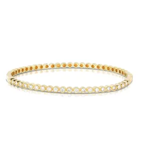 Milgrain Bezel Diamond Bangle