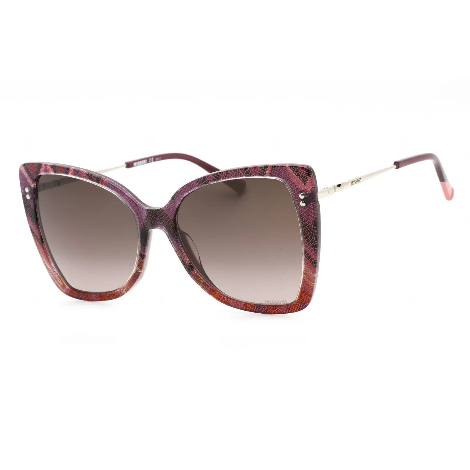 Missoni MIS 0083/S Sunglasses Pink Violet / Burgundy Shaded Women's