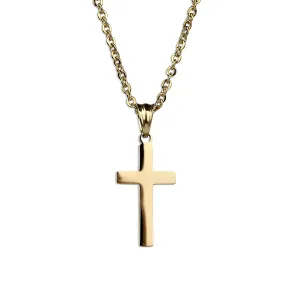 Modern Cross Necklace  - Gold