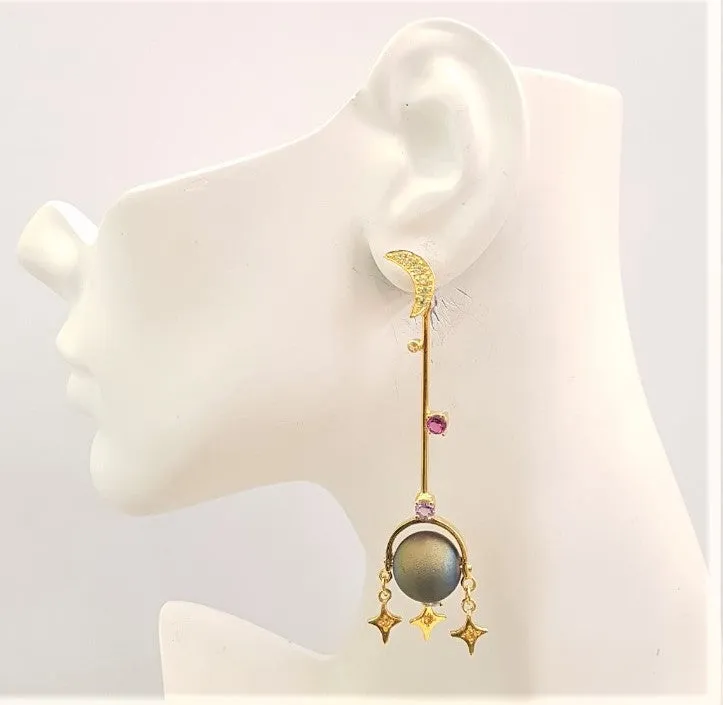 Moon & Planets Twinset Earrings