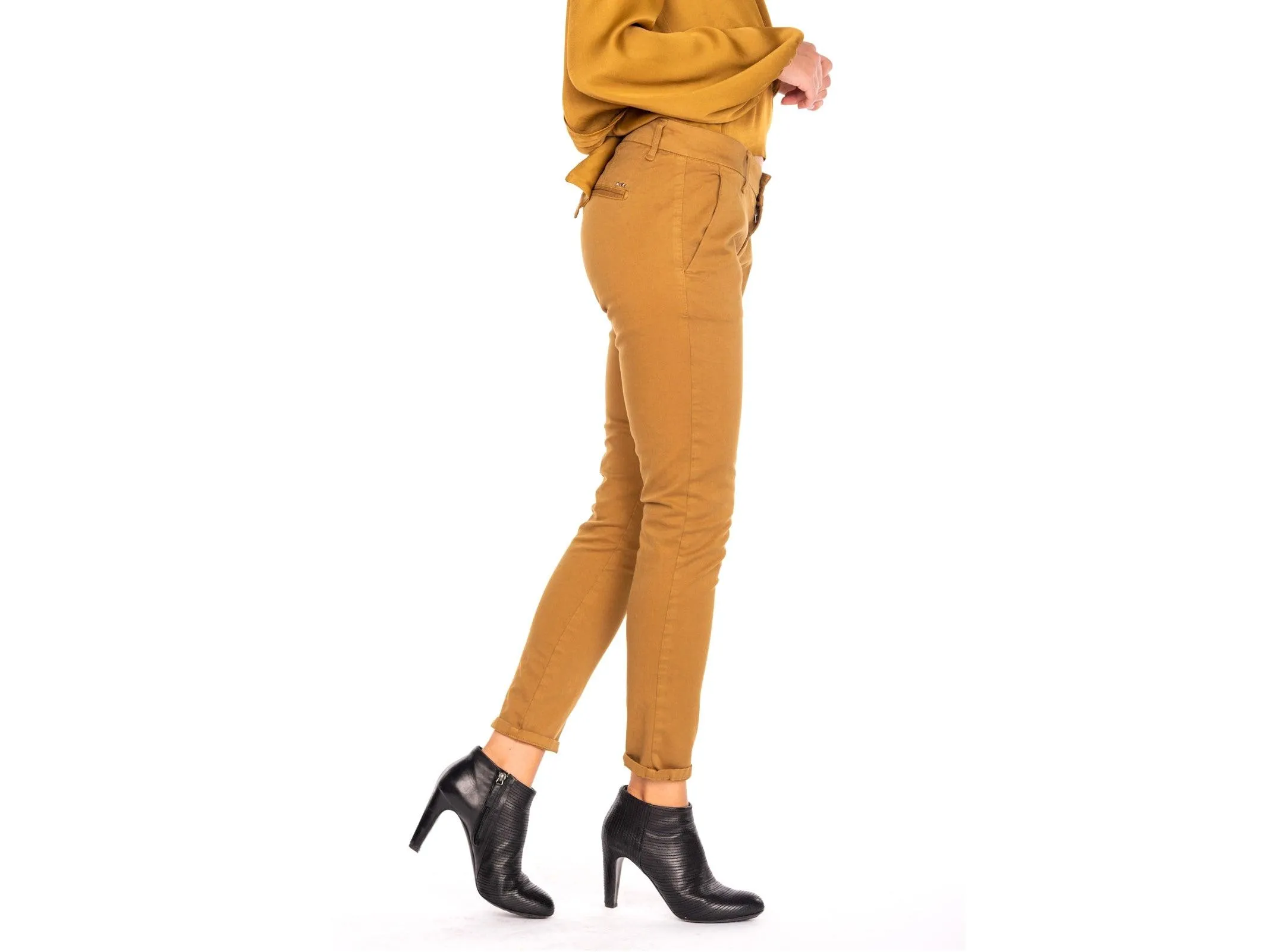 NO-NA' Pantalone Tasca Francese Giallo Curry 3622 T85