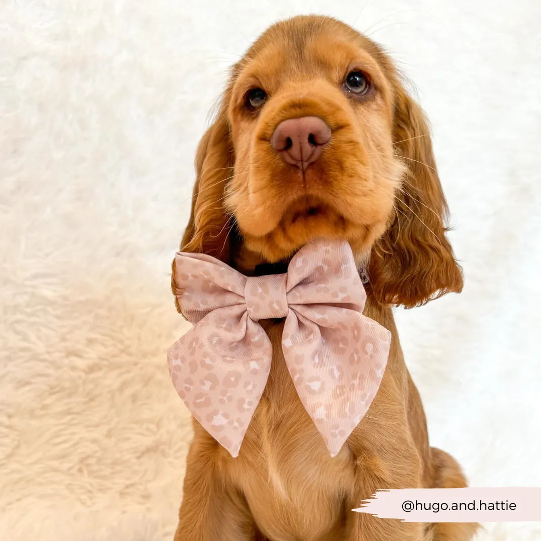 Nude Chic Leopard Sailor Bow Tie