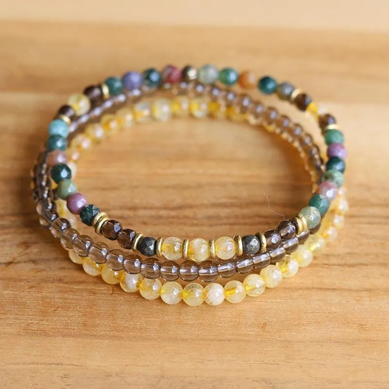 Nurture & Success Jasper and Citrine Bracelet Set