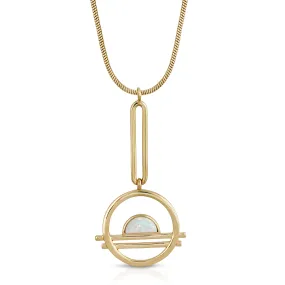 Ocean Drive Pendulum Necklace - Opal