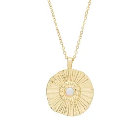 OPAL SUNBURST PENDANT GOLD