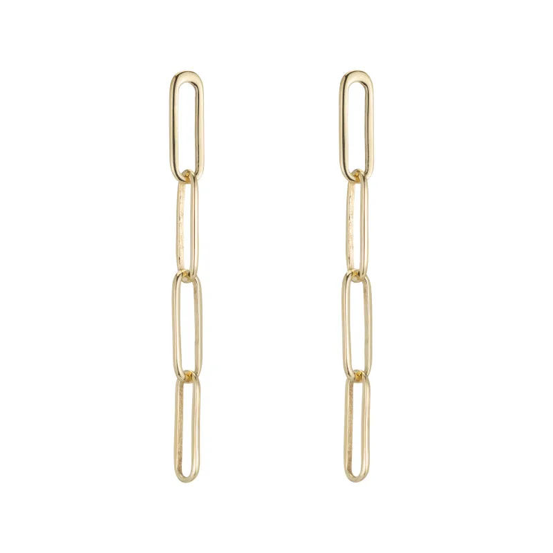 Paperclip Chain Drop Earrings