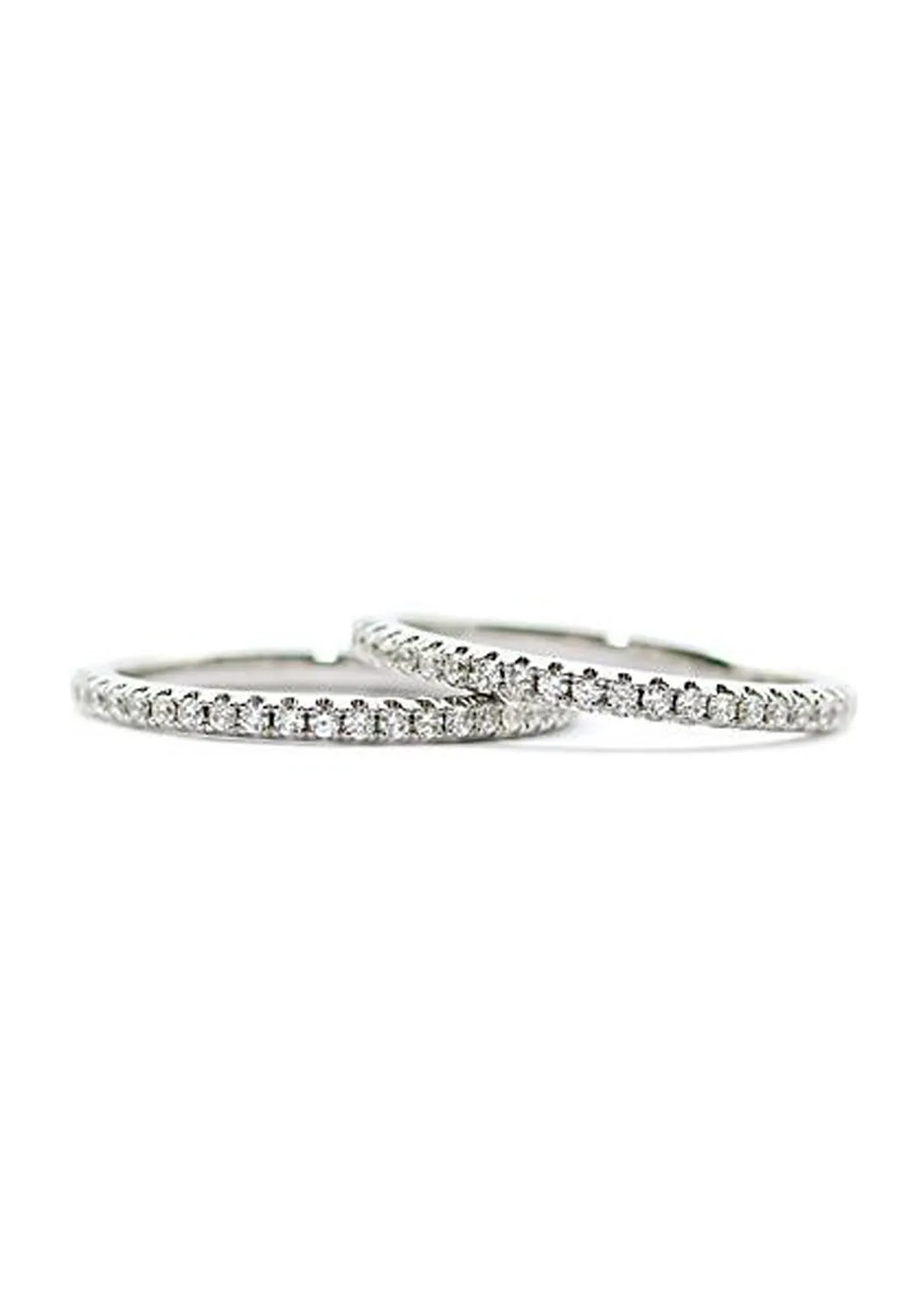 Parade Design Charites 18KWG 2 Piece Diamond Eternity Band Set