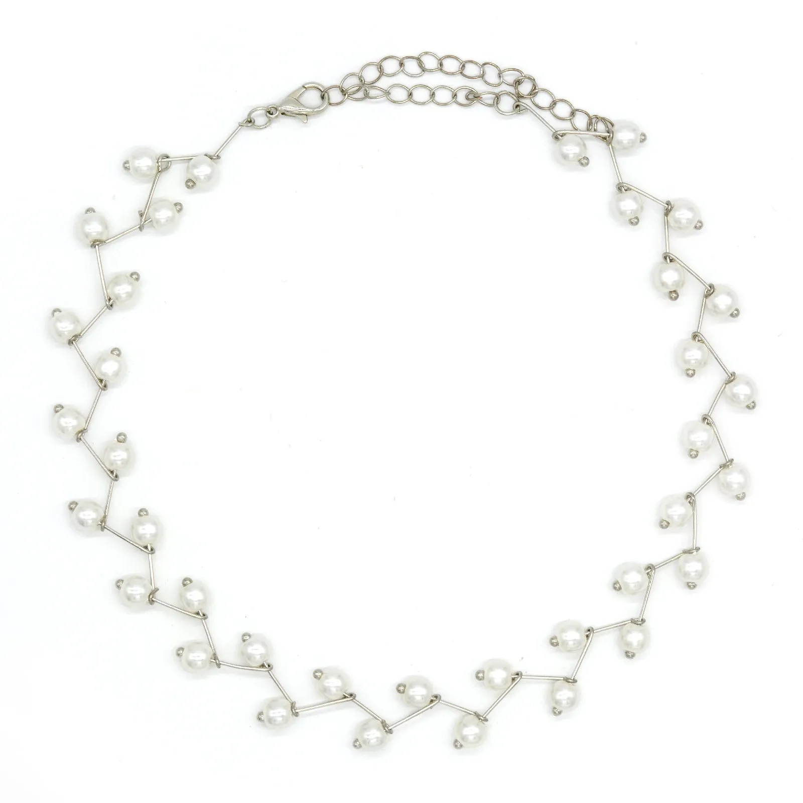 Pearl Bar Silver Choker