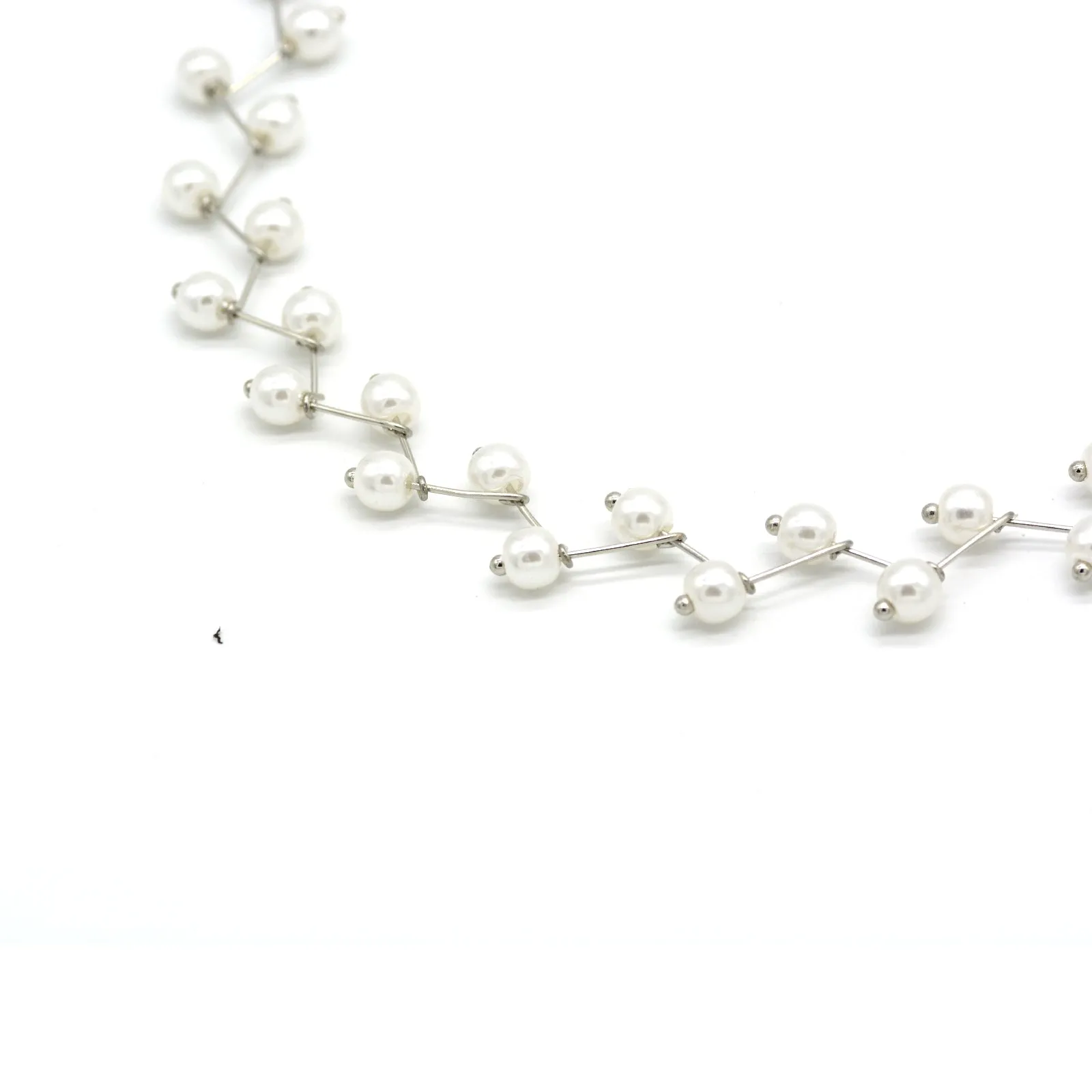 Pearl Bar Silver Choker