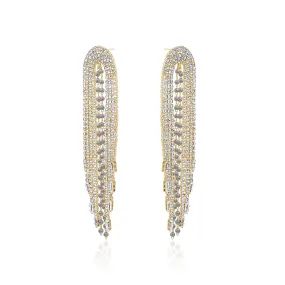 PEARL CRYSTALS STATEMENT EARRINGS