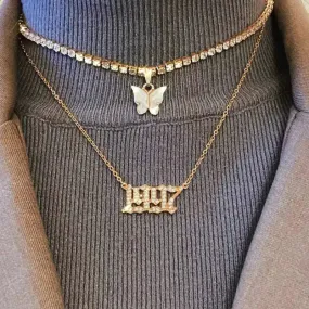 Personalized Birth Year Necklace - Make a Statement!