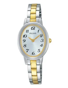 Pulsar Womens Dress Watch - Two-Tone - Silver/White Dial - Bracelet - 30m