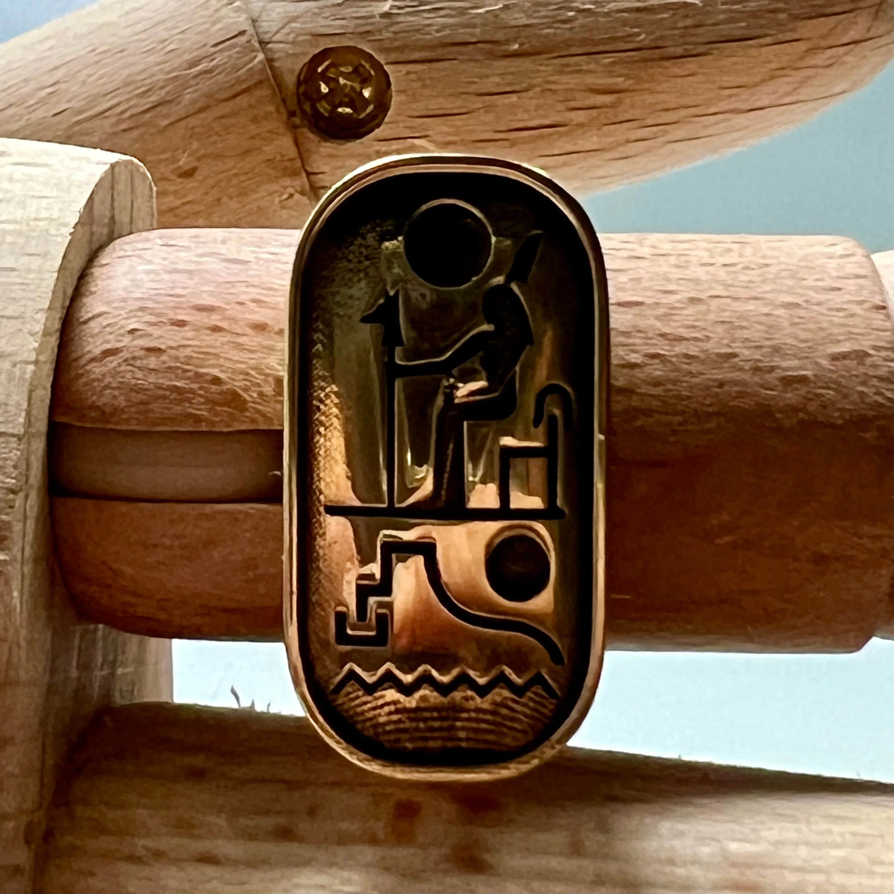 Ramses II Cartouche Ring - Brass