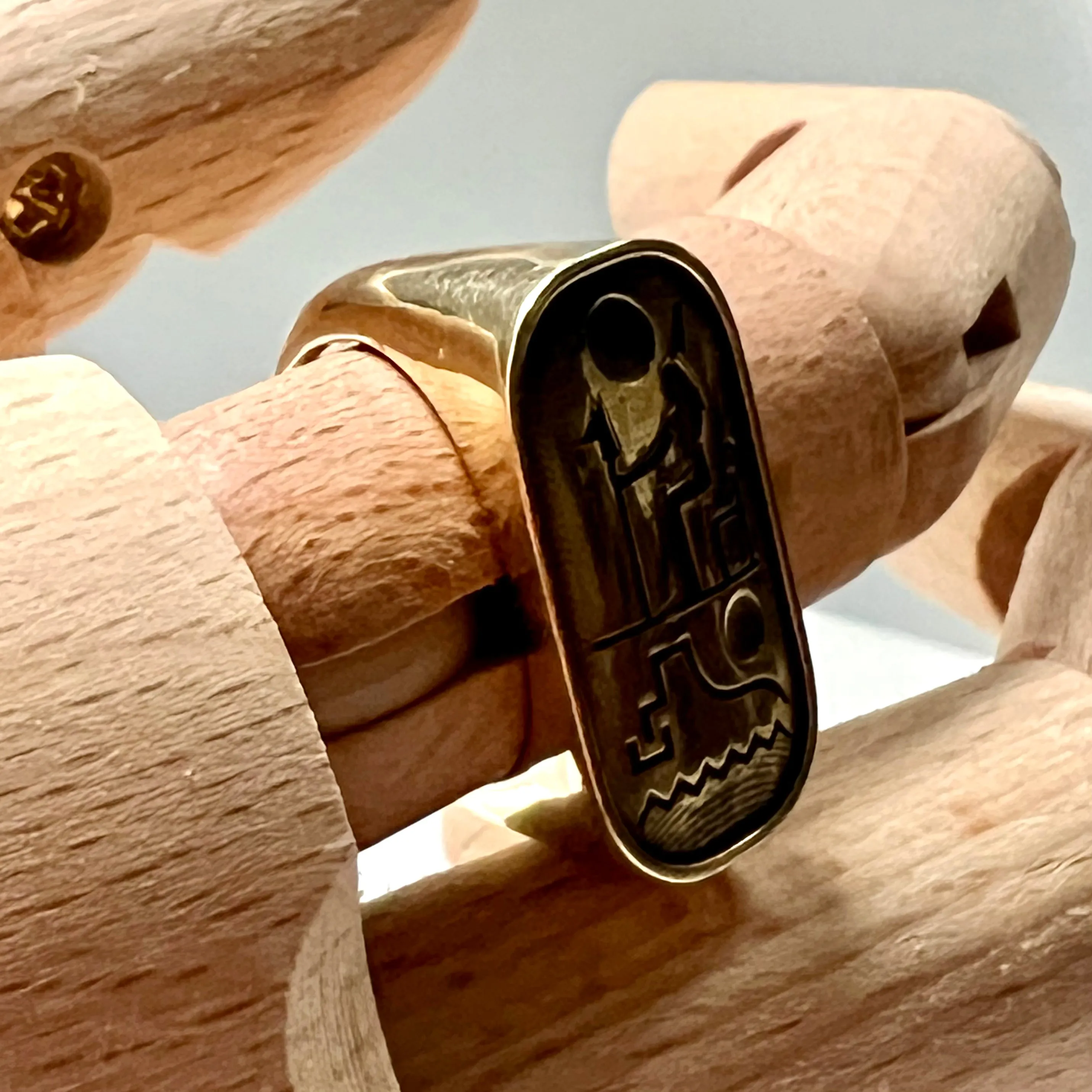 Ramses II Cartouche Ring - Brass