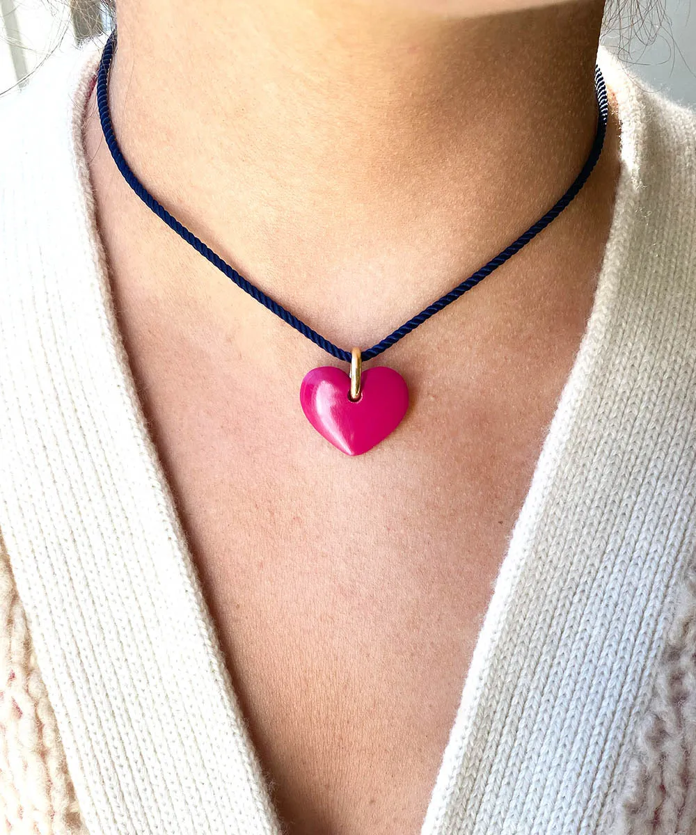 Raspberry Heart Pendant