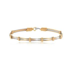 Rise Above 14K Gold and Silver Bracelet