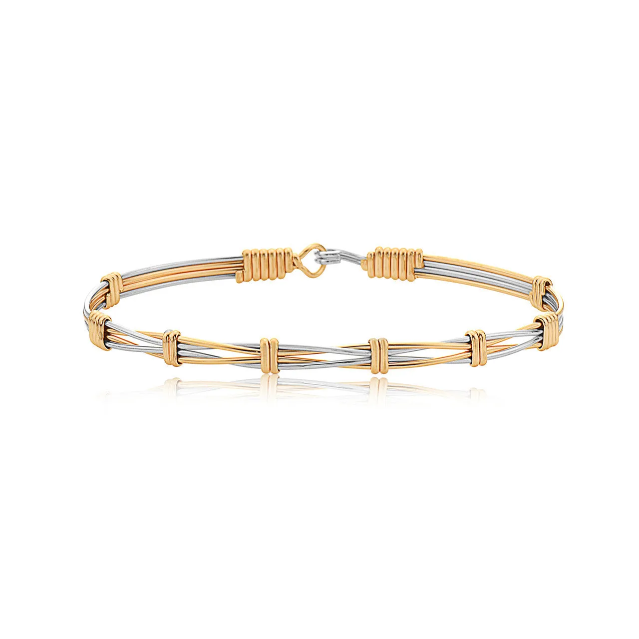 Rise Above 14K Gold and Silver Bracelet