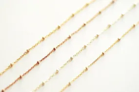 Satellite Chain By Foot- Sterling Silver, 14k Gold Filled, 14k Rose Gold Filled Bead chain, 1.8mm Ball Width, Cable Chain - Wholesale Chain