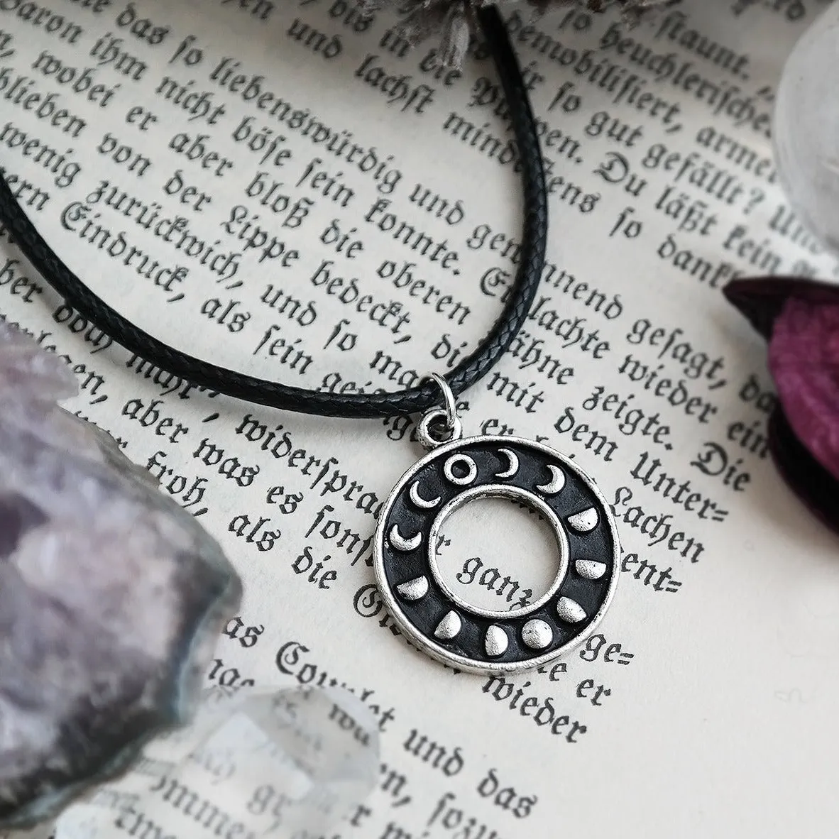 Silver Moon Phase Choker