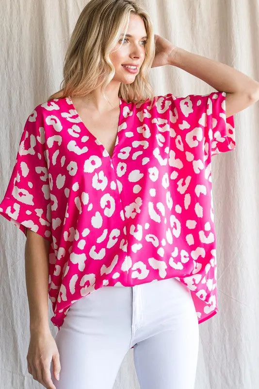 SOUL SISTER PINK LEOPARD TOP