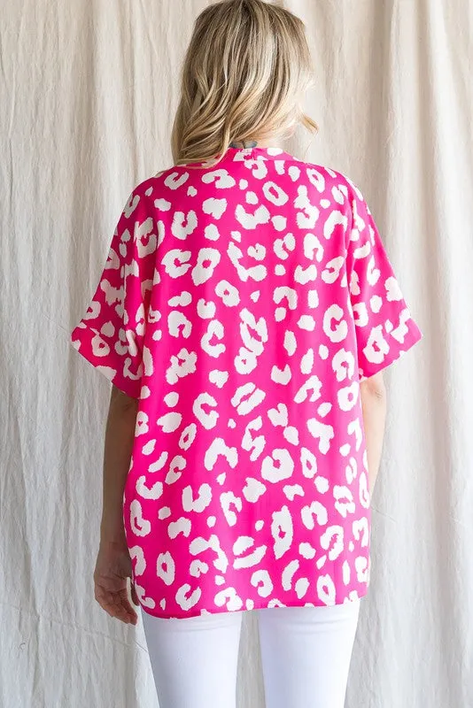 SOUL SISTER PINK LEOPARD TOP