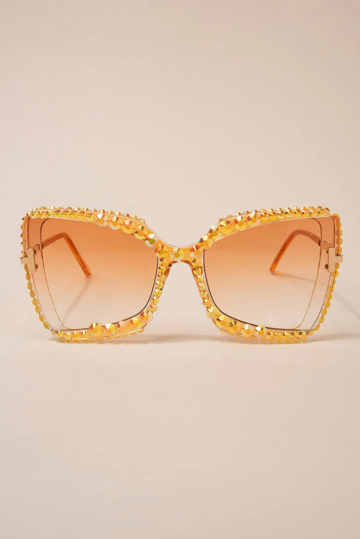 Stephanie Rounded Cat Eye Rhinestone Sunglasses